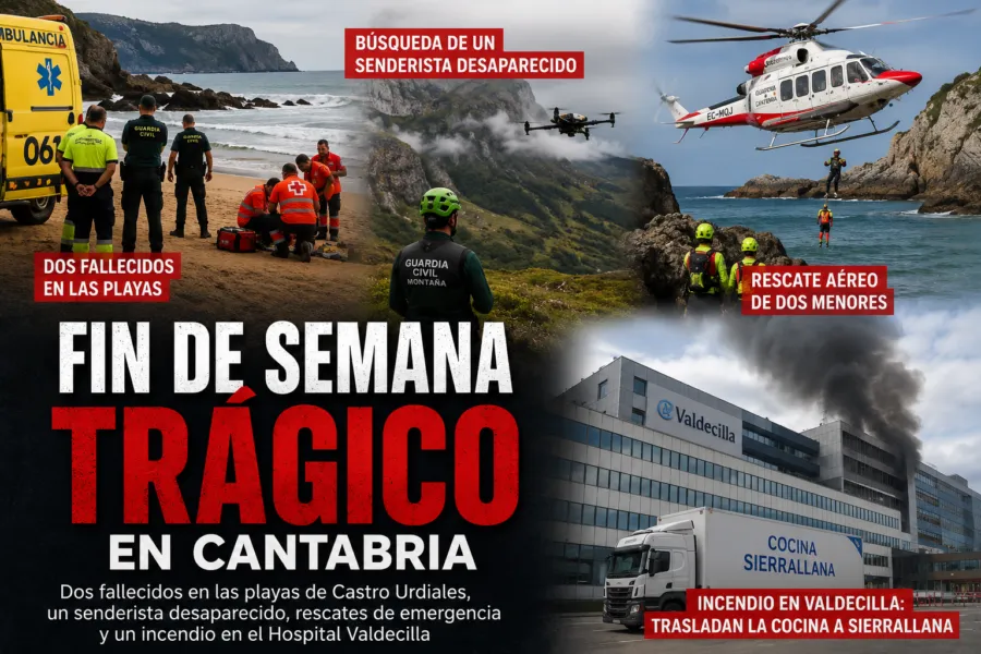 Noticias de Cantabria | El Cántabro | Fin de semana trágico en Cantabria: dos fallecidos en las playas, un senderista desaparecido, rescates de emergencia y un incendio en Valdecilla