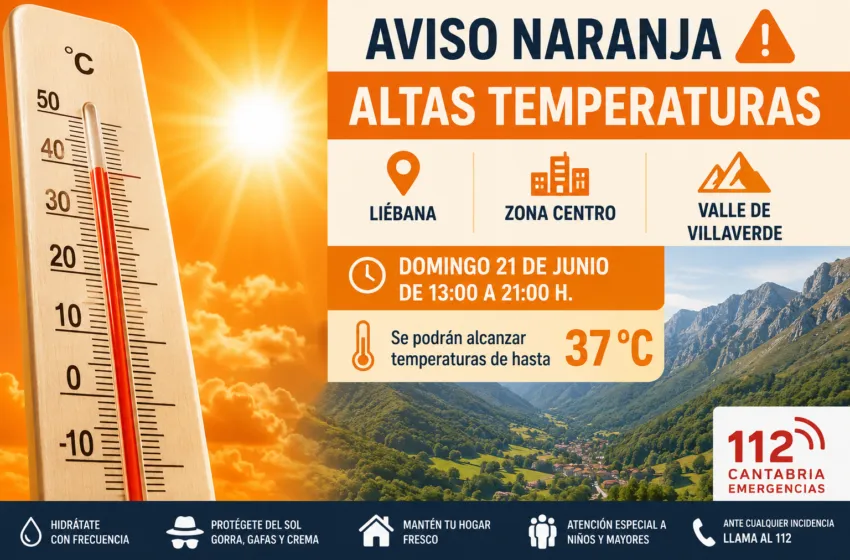 Noticias de Cantabria | El Cántabro | Cantabria afronta este domingo una jornada de calor extremo con máximas de hasta 37 grados