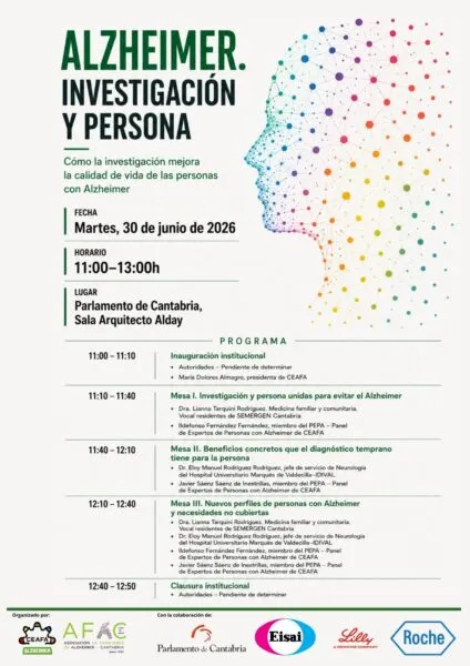 Noticias de Cantabria | El Cántabro | Santander reúne a expertos y pacientes para analizar el nuevo escenario del Alzheimer y la importancia del diagnóstico precoz