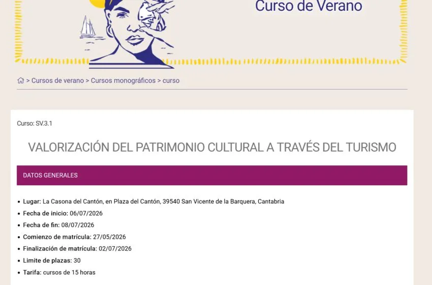  Cinco plazas gratis para residentes para el Curso de Verano de la UC