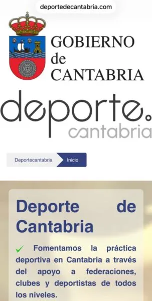 La Consejería renueva la página web de la Dirección General de Deporte para mejorar la accesibilidad, transparencia y difusión de sus servicios. (Foto: Gobierno de Cantabria)