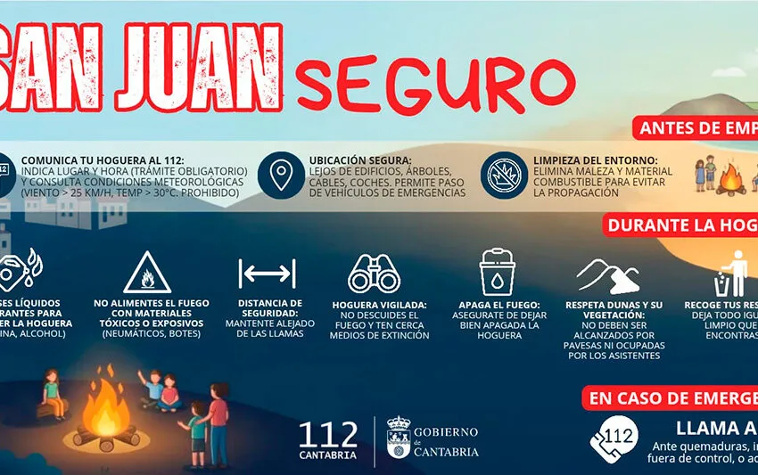 El Ejecutivo recuerda que, en los días y horas previos a la cita, los organizadores deberán llamar al 112 indicando el lugar en el que se va a encender la hoguera (Foto: Oficina de Comunicación)