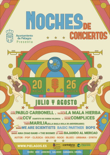  Artistas internacionales  y leyendas nacionales compartirán cartel en la VI edición de las ‘Noches de conciertos’ del Ayuntamiento de Piélagos