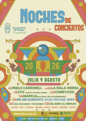  El Festival de artistas internacionales ‘We Are Scientists’ y leyendas nacionales compartirán cartel en la VI edición de las ‘Noches de conciertos’ del Ayuntamiento de Piélagos
