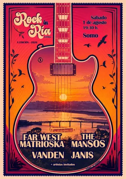 Noticias de Cantabria | El Cántabro | Rock in Ría celebra su décima edición el 1 de agosto en Somo con Far West, Matrioska, Vanden, The Mansos y Janis