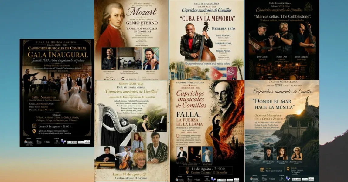 Noticias de Cantabria | El Cántabro | Las entradas para Los Caprichos Musicales de Comillas ya están a la venta: siete grandes espectáculos del 3 al 13 de agosto