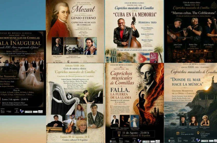 Las entradas para Los Caprichos Musicales de Comillas ya están a la venta: siete grandes espectáculos del 3 al 13 de agosto