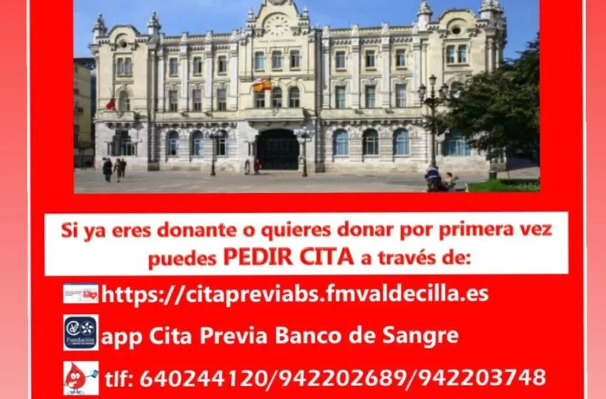 Noticias de Cantabria | El Cántabro | El Ayuntamiento acoge el miércoles 15 un punto de donación de sangre