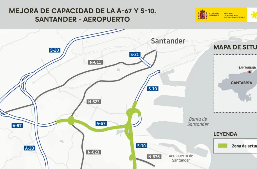 Noticias de Cantabria | El Cántabro | Transportes impulsa la ampliación de la A-67 y la S-10 en Santander tras obtener el visto bueno ambiental
