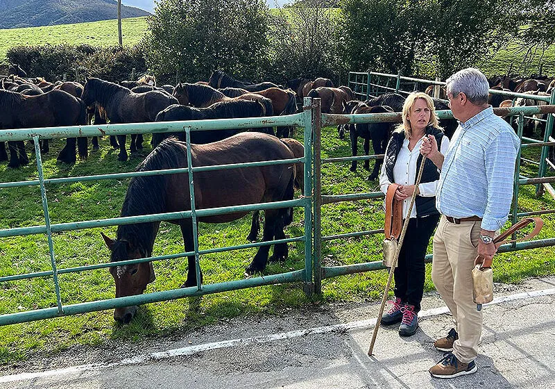 Imagen de archivo de la consejera de Desarrollo Rural en una visita a una feria ganadera (Foto: Oficina de Comunicación)