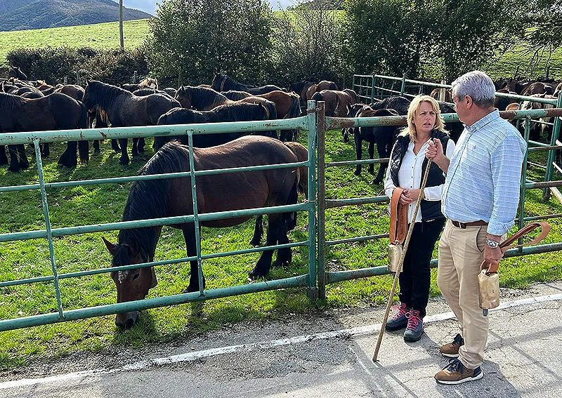 Imagen de archivo de la consejera de Desarrollo Rural en una visita a una feria ganadera (Foto: Oficina de Comunicación)