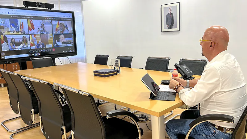 El consejero de Salud, César Pascual, ha participado hoy online en el pleno extraordinario del CISNS (Foto: Gobierno de Cantabria)