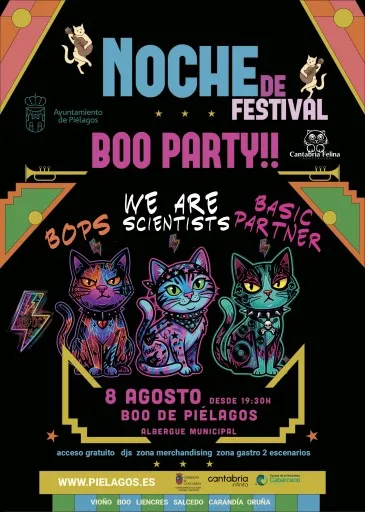  La ‘Boo Party!!’ de las ‘Noches de conciertos’ de Piélagos  fusionará este sábado grandes directos internacionales con un ambiente festivo de tardeo y noche