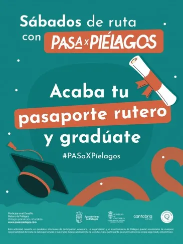  Piélagos anima a los participantes en los ‘Sábados de ruta’ a completar los 36 pictogramas del pasaporte rutero para que puedan ‘graduarse’