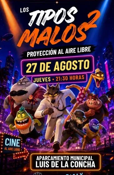  Piélagos proyectará mañana, jueves, en Renedo, la película de animación ‘Los tipos malos 2’ en la última sesión de cine de verano de 2026