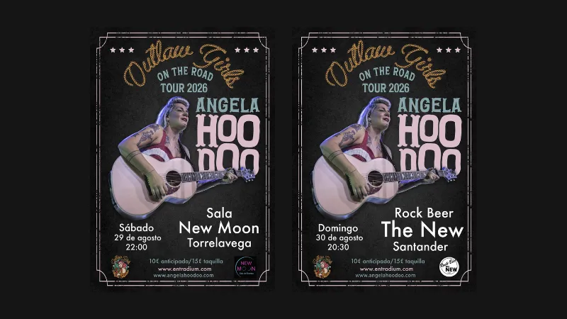 Noticias de Cantabria | El Cántabro | Angela Hoodoo desembarca en Cantabria con dos conciertos consecutivos de su gira ‘Outlaw Girls’