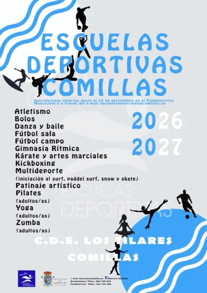 Noticias de Cantabria | El Cántabro | Comillas abrirá el 17 de agosto el plazo de inscripción para las Escuelas Deportivas 2026/2027 
