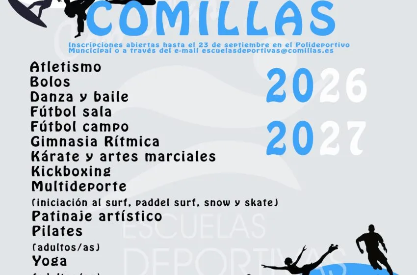  Comillas abrirá el 17 de agosto el plazo de inscripción para las Escuelas Deportivas 2026/2027 