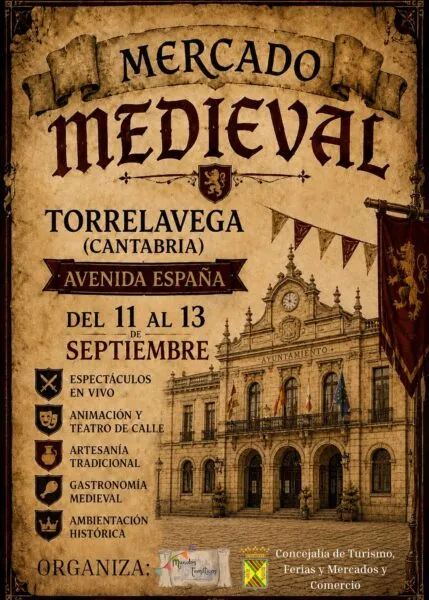 Noticias de Cantabria | El Cántabro | Torrelavega celebrará del 11 al 13 de septiembre el Mercado Medieval