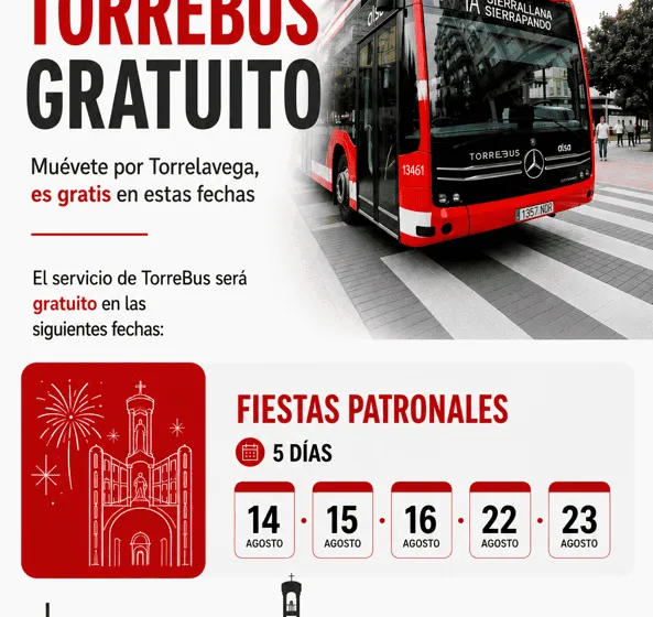 Noticias de Cantabria | El Cántabro | El Torrebus será gratuito durante los fines de semana de las Fiestas de la Virgen Grande