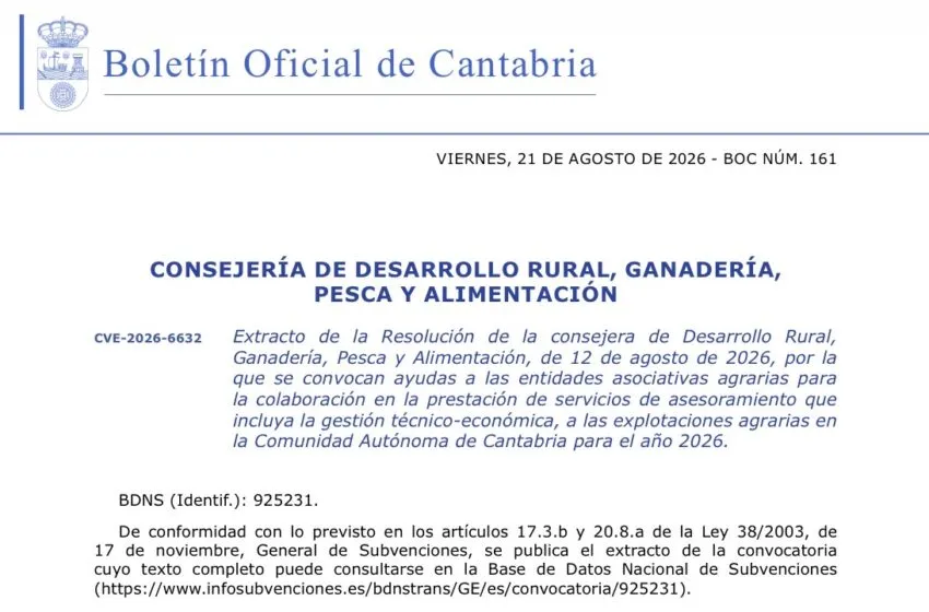  Desarrollo Rural convoca ayudas para la prestación de servicios de gestión técnico-económica a las explotaciones agrarias