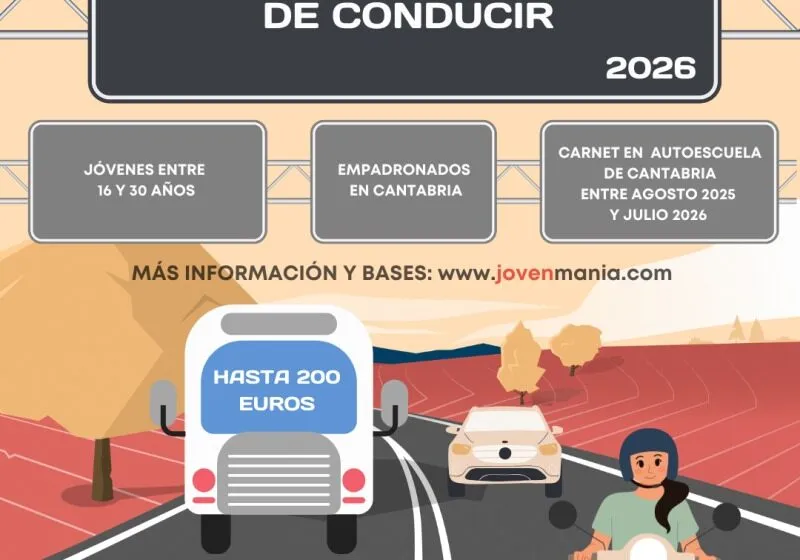  El Gobierno de Cantabria destina 240.000 euros en ayudas para facilitar a los jóvenes de la región la obtención del permiso de conducir