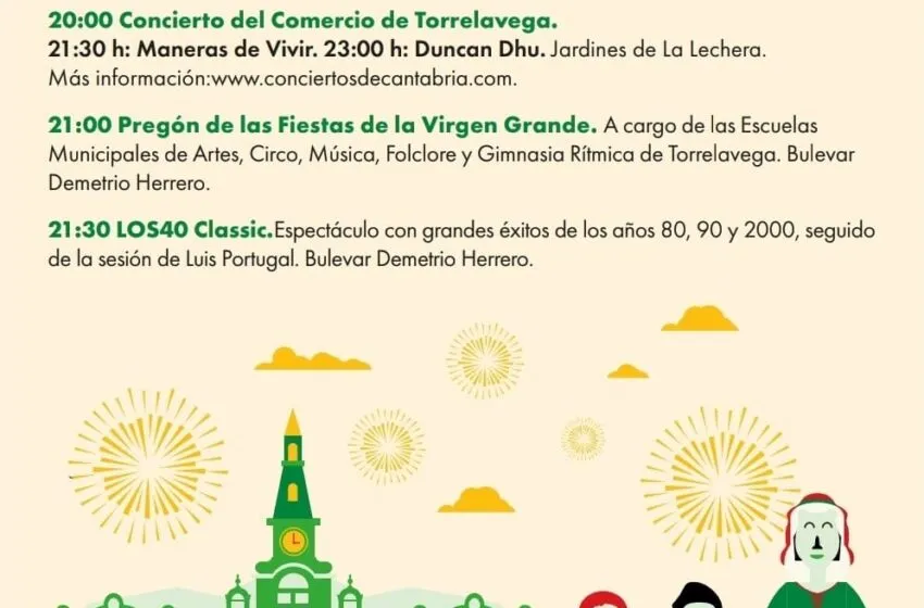 Noticias de Cantabria | El Cántabro | Torrelavega inicia mañana las Fiestas de la Virgen Grande con el pregón de las Escuelas Municipales de Folclore, Circo, Música, Artes y Gimnasia Rítmica