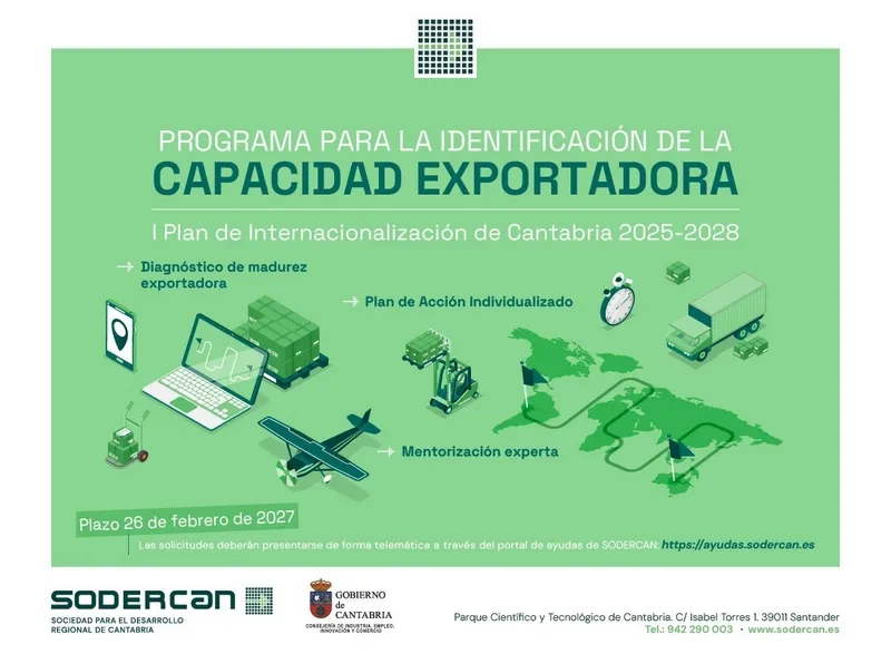 Las solicitudes deberán presentarse de forma telemática a través del portal de ayudas de SODERCAN antes del 26 de febrero de 2027 (FOTO: Oficina de Comunicación)