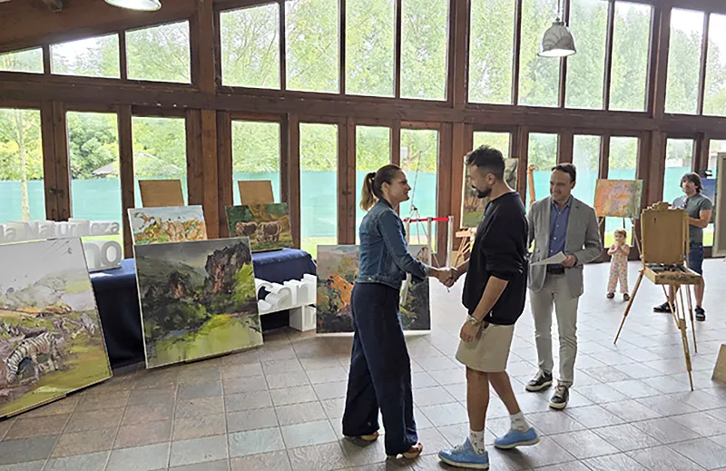 Imagen de una edición anterior del Concurso Nacional de Pintura al Aire Libre de Cabárceno (FOTO: Oficina de Comunicación)