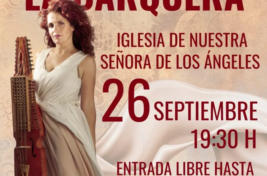  Ana Alcaide actuará el 26 de septiembre a las 19.30 horas en la Iglesia Nuestra Señora de los Ángeles