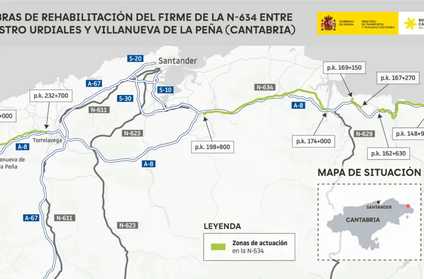 Transportes licita por 11,9 millones la mejora de la N-634 entre Castro Urdiales y Villanueva de la Peña