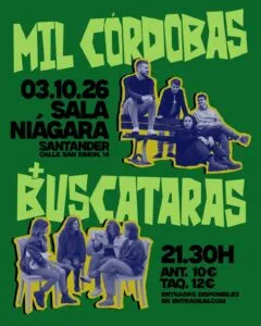 Noticias de Cantabria | El Cántabro | Buscataras actúa este sábado en la Sala Niágara junto a Mil Córdobas