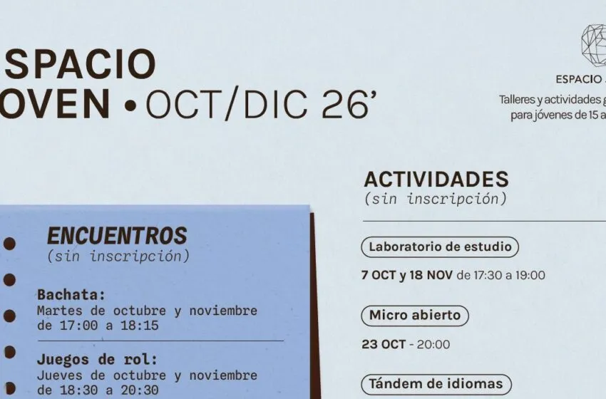  Espacio Joven lanza un nuevo ciclo de actividades intersemanales para otoño