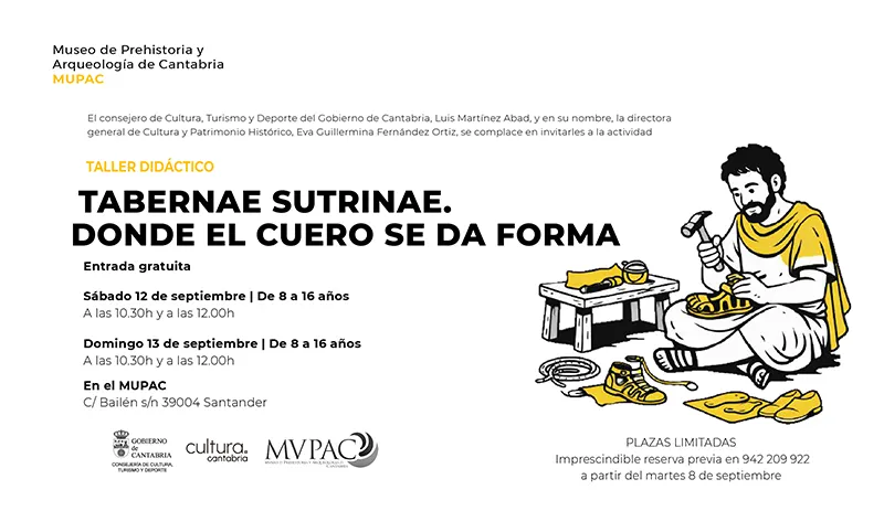 Los talleres se llevarán a cabo los días sábado 12 y domingo 13 de septiembre, en dos sesiones, a las 10:30 y a las 12:00 h. (Foto: Gobierno de Cantabria)
