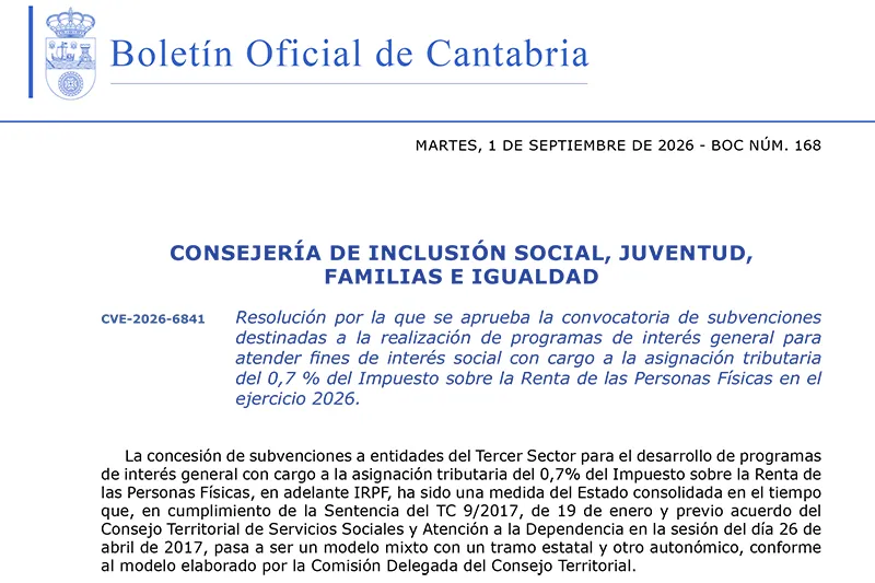 El plazo de presentación de solicitudes será de un mes.