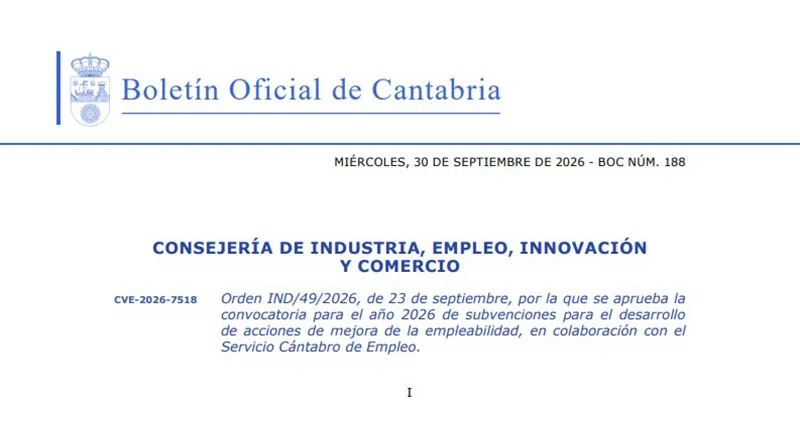 La convocatoria contempla una financiación de 800.000 euros para entidades locales y 480.000 euros para entidades sin ánimo de lucro. (Foto: Gobierno de Cantabria)