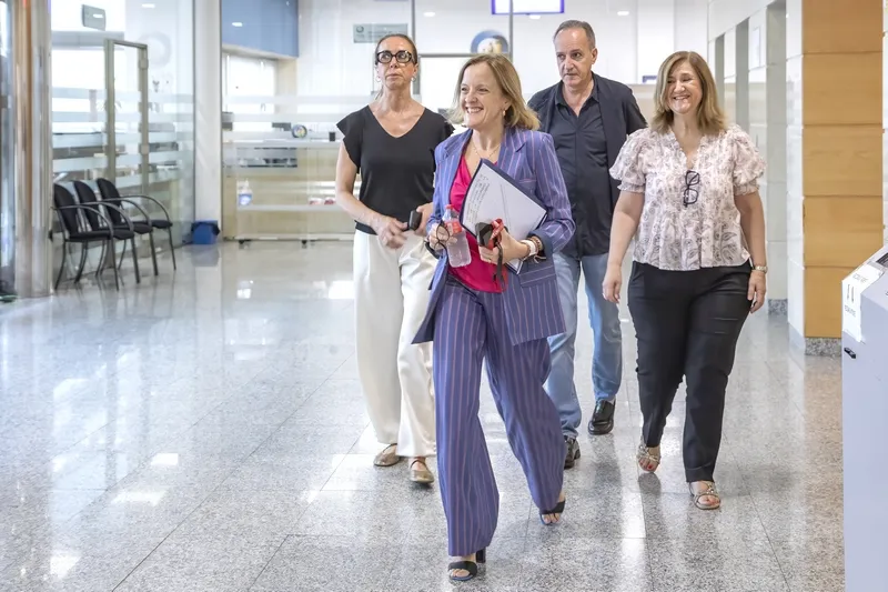 La consejera de Presidencia y Seguridad, Isabel Urrutia, junto a parte de su equipo directivo (Foto archivo: Enma Portillo)