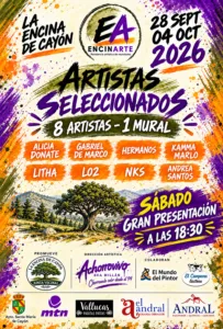 Noticias de Cantabria | El Cántabro | Ocho artistas y un único mural: EncinArte convierte La Encina de Cayón en un gran lienzo colectivo