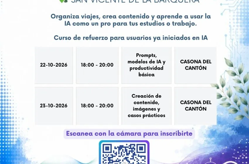  San Vicente de la Barquera acogerá un curso gratuito de IA