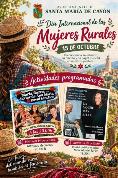 Noticias de Cantabria | El Cántabro | Este 15 de octubre, celebraremos en el Mercado de Sarón, el Dia Internacional de las Mujeres rurales en ascenso, construyendo futuro y reconociendo su esfuerzo, su talento y su papel