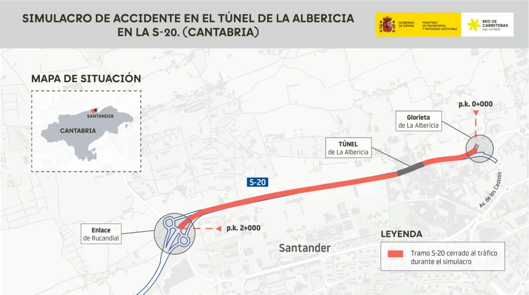 Noticias de Cantabria | El Cántabro | La S-20 cerrará esta noche en ambos sentidos por un simulacro en el túnel de La Albericia
