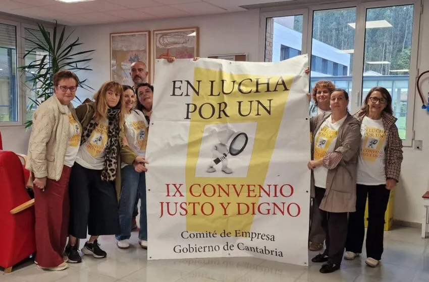  El Comité de Empresa denuncia la retirada de una pancarta por el IX Convenio en el CAD de Sierrallana