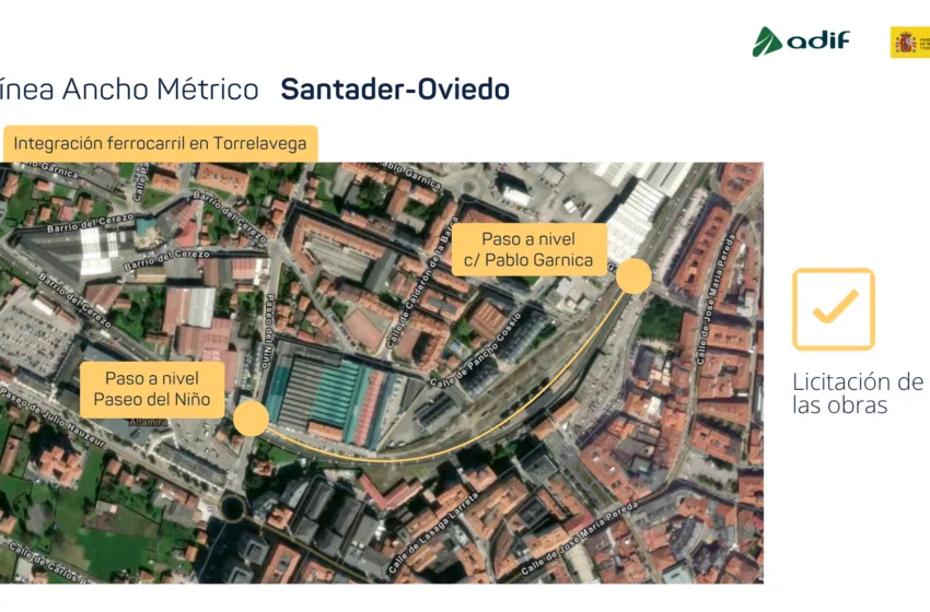  Adif licita por 128,6 millones las obras del soterramiento ferroviario de Torrelavega