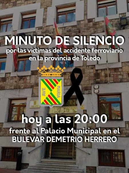 Noticias de Cantabria | El Cántabro | Torrelavega se suma al minuto de silencio por las víctimas del accidente ferroviario en la provincia de Toledo
