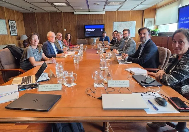 Arasti se ha reunido hoy en Madrid con el secretario de Estado de Energía, Joan Groizard, y representantes de Red Eléctrica (Foto: Oficina de Comunicacion)