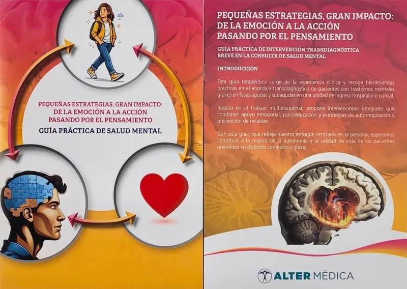 La propuesta se articula en dos materiales complementarios: un manual teórico-práctico dirigido a profesionales, y un desplegable visual concebido como herramienta de psicoeducación para pacientes. (Foto: Oficina de Comunicacion)
