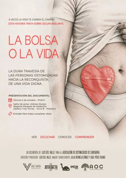 Noticias de Cantabria | El Cántabro | Valdecilla acoge mañana la proyección del documental 'La bolsa o la vida' con motivo del Día Mundial de las Personas Ostomizadas