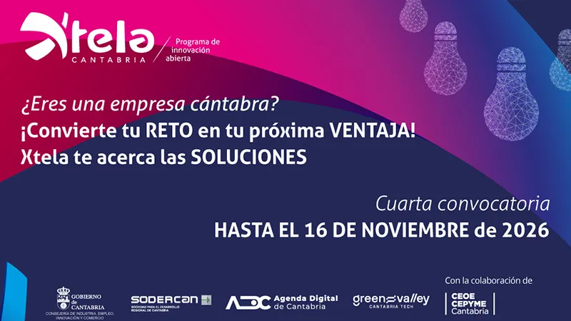 Noticias de Cantabria | El Cántabro | El Gobierno de Cantabria invita a las empresas a plantear sus retos tecnológicos en la 4ª edición de Xtela