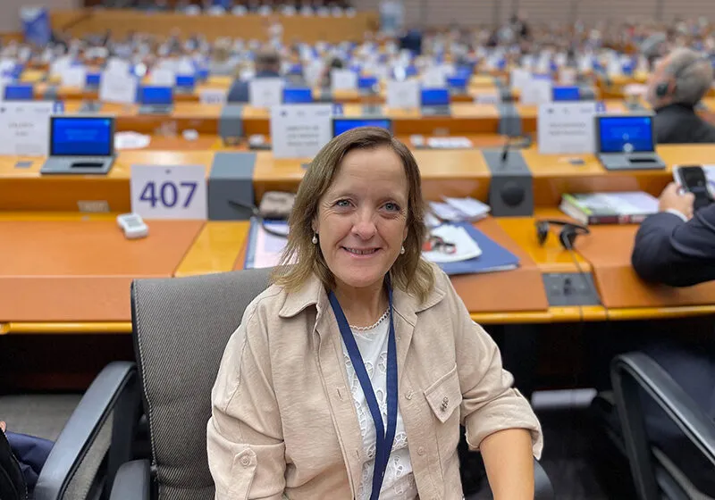 La consejera de Presidencia, Isabel Urrutia, en la sesión de hoy del pleno del Comité de las Regiones (Foto: Gobierno de Cantabria)