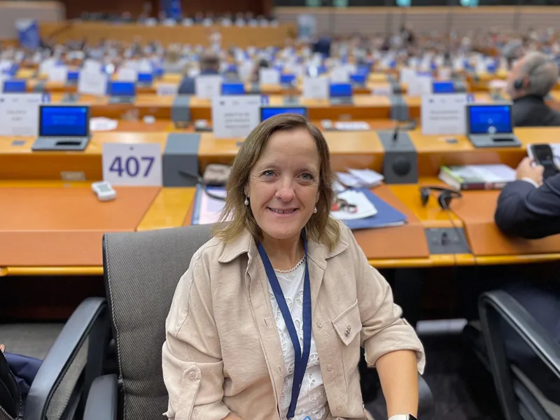 La consejera de Presidencia, Isabel Urrutia, en la sesión de hoy del pleno del Comité de las Regiones (Foto: Gobierno de Cantabria)